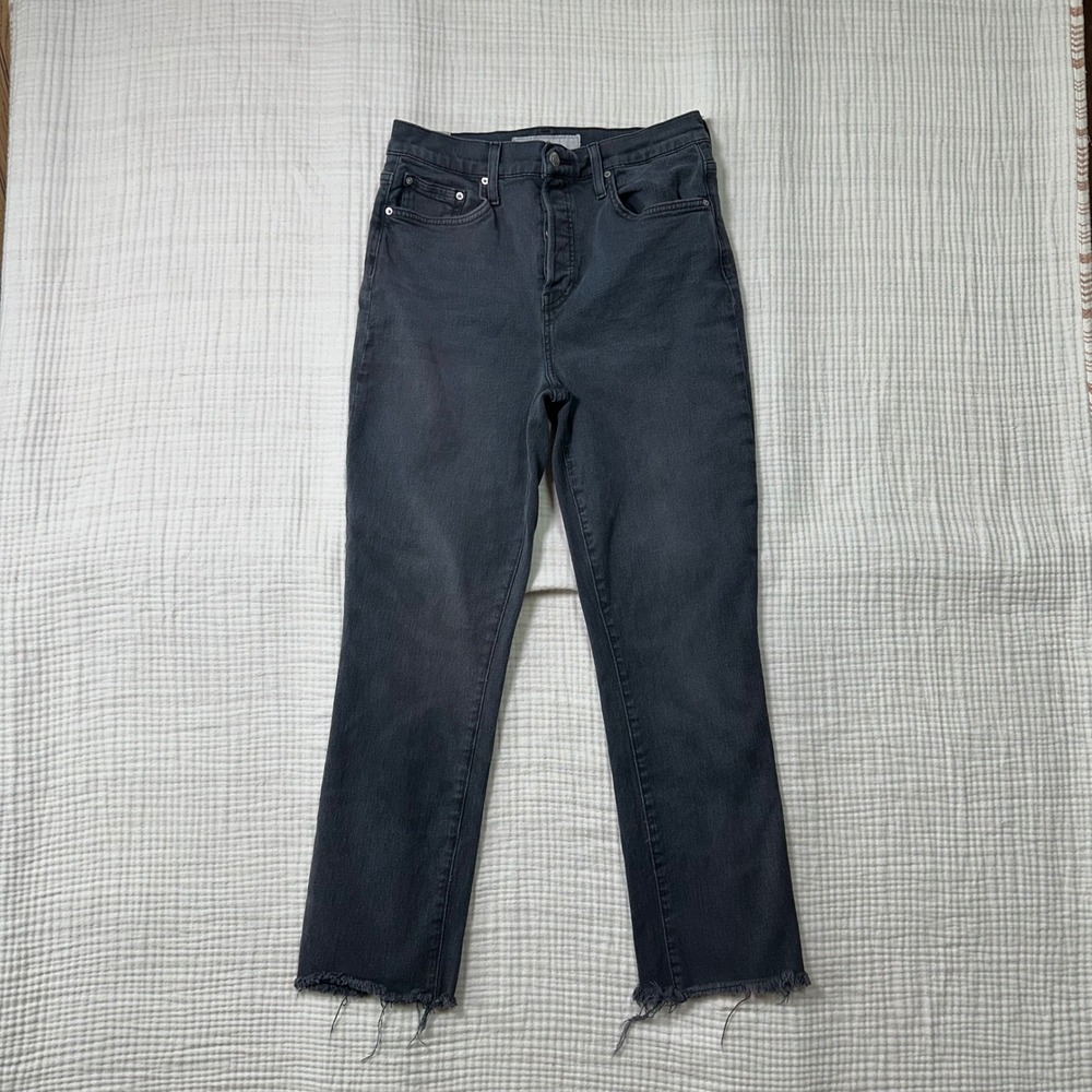Frank & Eileen Women's Size 29 Black Stretch Denim High Rise Ankle Cork Jeans